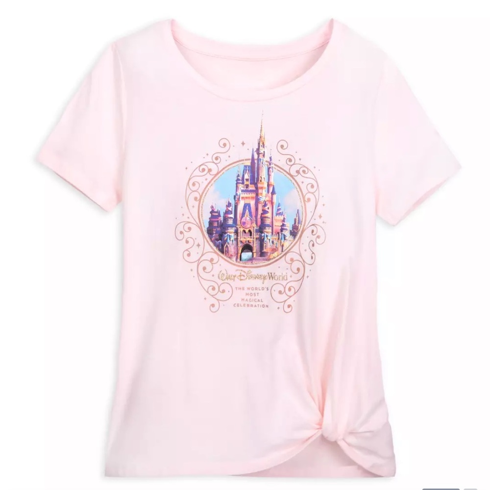 Walt Disney World 50th Anniversary Cinderella Castle Graphic T-Shirt Top Small